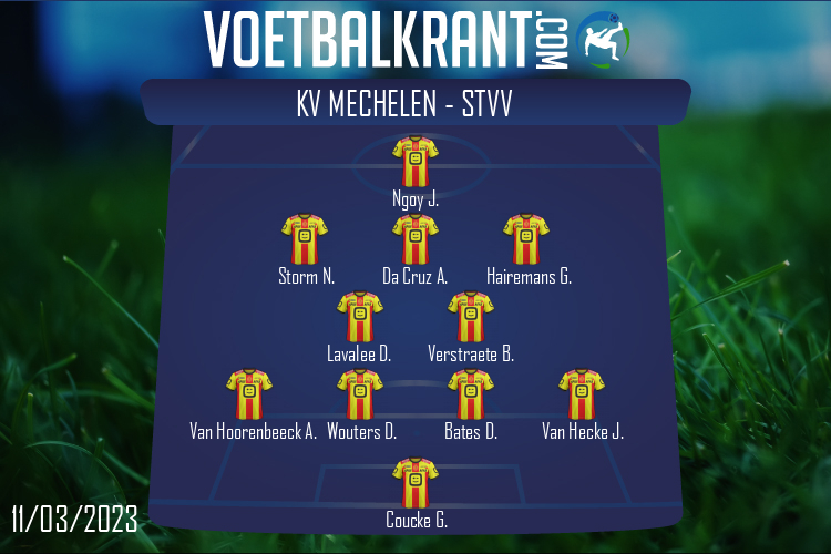 Opstelling KV Mechelen | KV Mechelen - STVV (11/03/2023)