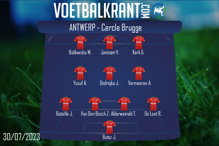 Opstelling Antwerp | Antwerp - Cercle Brugge (30/07/2023)