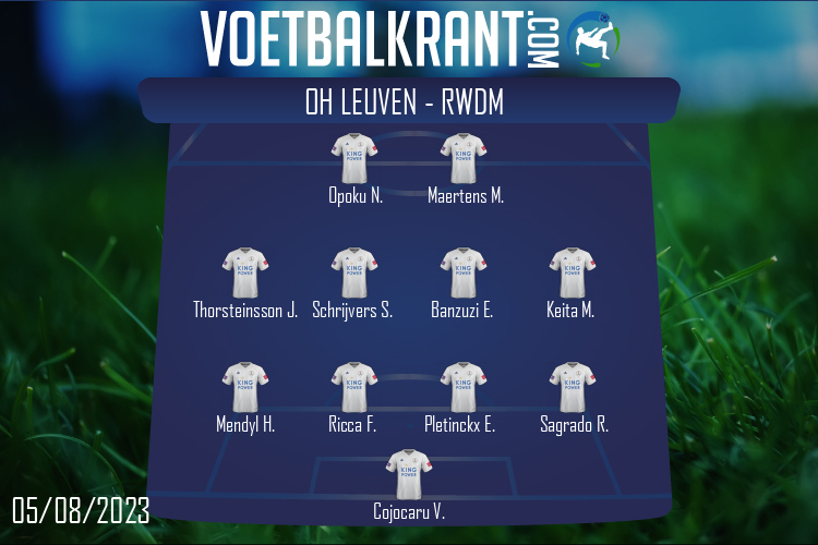 Opstelling OH Leuven | OH Leuven - RWDM Brussels (05/08/2023)