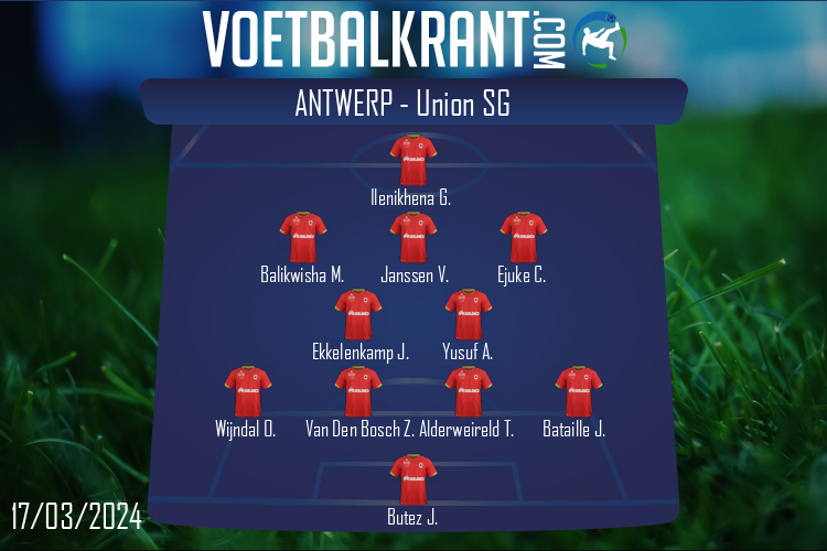 Opstelling Antwerp | Antwerp - Union SG (17/03/2024)