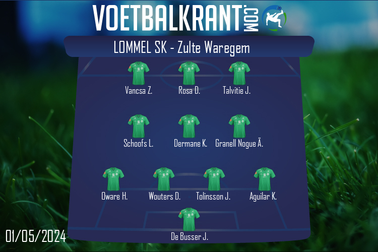 Opstelling Lommel SK | Lommel SK - Zulte Waregem (01/05/2024)