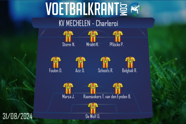 Opstelling KV Mechelen | KV Mechelen - Charleroi (31/08/2024)
