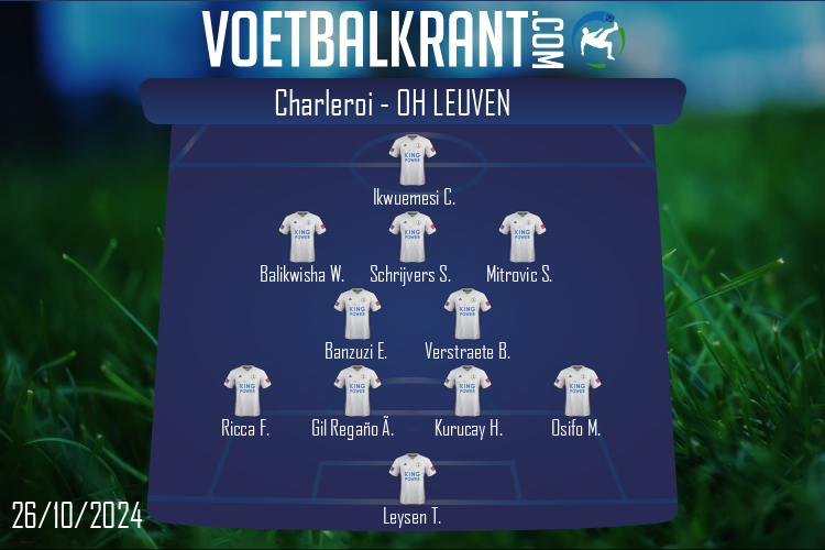 Opstelling OH Leuven | Charleroi - OH Leuven (26/10/2024)