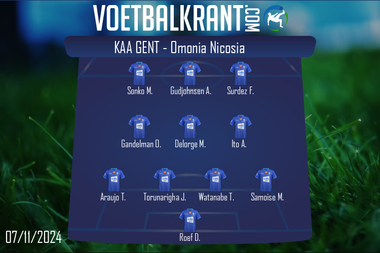KAA Gent (KAA Gent - Omonia Nicosia)