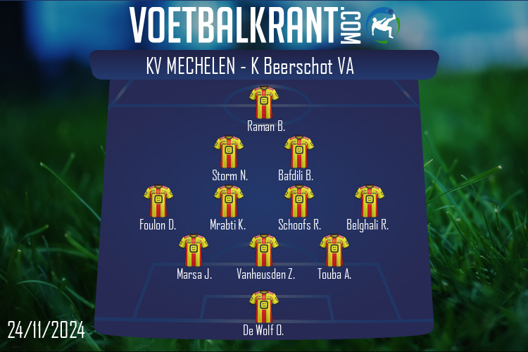 Opstelling KV Mechelen | KV Mechelen - K Beerschot VA (24/11/2024)
