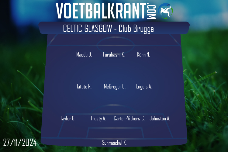 Opstelling Celtic Glasgow | Celtic Glasgow - Club Brugge (27/11/2024)