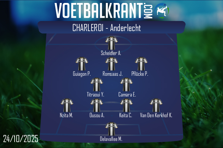 Opstelling Charleroi | Charleroi - Anderlecht (24/10/2025)