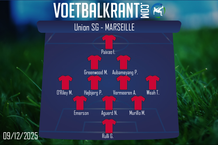 Opstelling Marseille | Union SG - Marseille (09/12/2025)