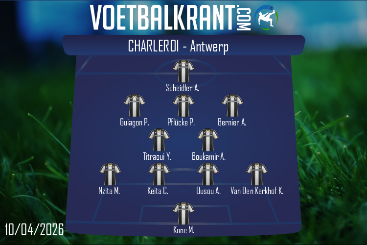Opstelling Charleroi | Charleroi - Antwerp (10/04/2026)