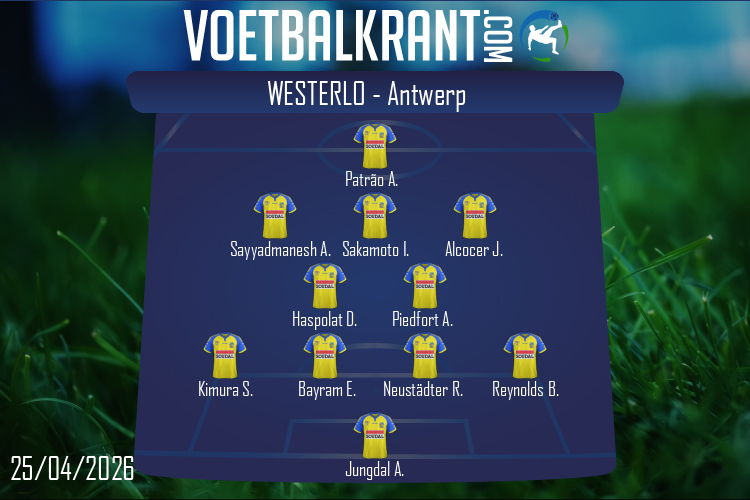 Opstelling Westerlo | Westerlo - Antwerp (25/04/2026)