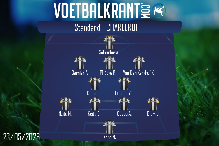 Opstelling Charleroi | Standard - Charleroi (23/05/2026)