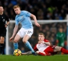 Kevin De Bruyne alwéér ontsnapt aan horrorblessure: "De scheids vond dat de speler mij niet voldoende raakte om hem rood te geven"