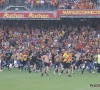 Ultra's Club Brugge in het stadion bij ongeregeldheden in Noord-Franse derby