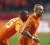 Sneijder viert zijn doelpunt op speciale manier
