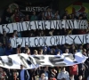 FOTO: Oostende-fans drijven de spot met bezoekers uit Kortrijk