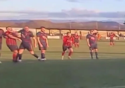 🎥 Amateurvoetballer wordt door politie opgepakt na deze degoutante actie op het veld