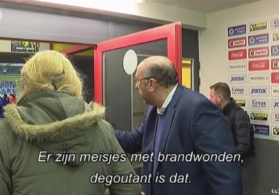 ? Voorzitter Beerschot witheet van woede in spelerstunnel: "Er zijn meisjes met brandwonden, degoutant is dat!"
