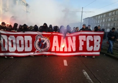 Spandoek 'Dood aan FCB' van de Antwerp-fans krijgt nog een staartje