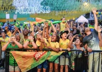 Voetbalgek Brazilië viert feest