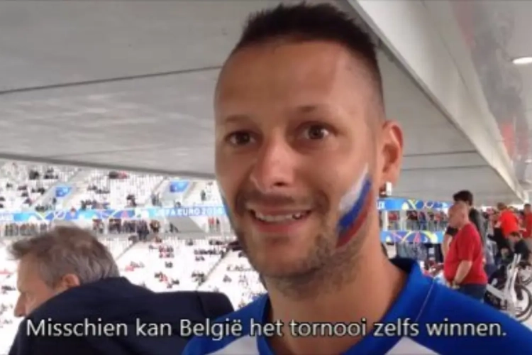 We hopen dat deze fan van Slowakije gelijk krijgt: "België kan het EK winnen!"
