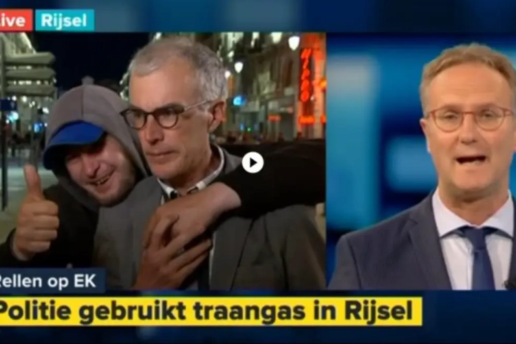 Video: Belgische reporter krijgt het aan de stok met dronken fan, maar blijft wel érg koelbloedig