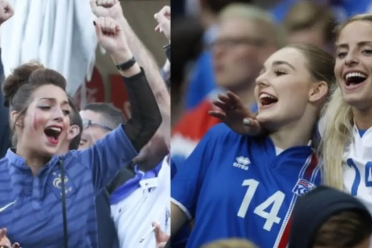 Op dit uur mag het wat meer zijn: wie wint kwartfinale van de knappe fans tussen Frankrijk en Ijsland?