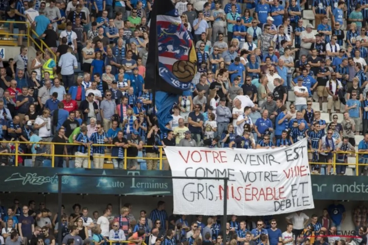 Fans Club Brugge halen uit naar Standard met niet zo vriendelijk spandoek