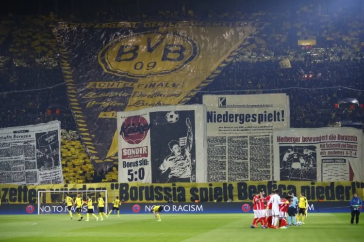 Die Gelbe Wand ziet hoe Dortmund over Benfica walst dankzij hattrick van Aubameyang