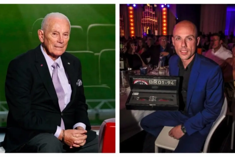 Dan toch een paars-wit hart? Mister Michel kreeg traktatie aangeboden van Club Brugge-fan Sven Nys en was aangenaam verrast