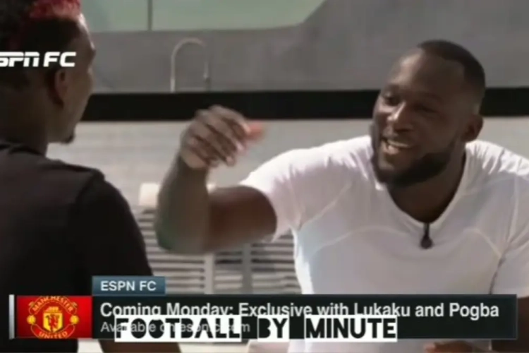VIDEO: Een exclusief interview met Pogba en Lukaku? Dan moet je er een natte jurk ook bijnemen