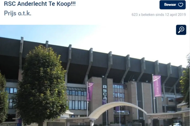 Anderlecht-fans laten zich ook van creatiefste kant zien en zetten club te koop, ook valse Twitter-account Coucke