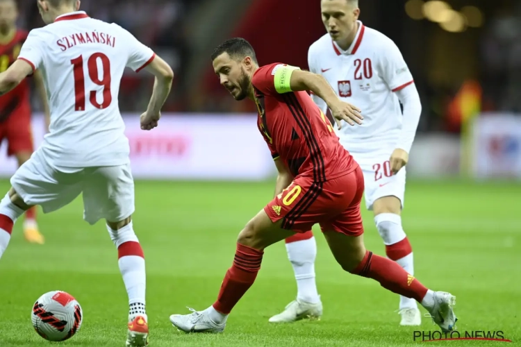 Eden Hazard na de gewonnen wedstrijd tegen Polen: "Ik ben blij met deze twee weken"