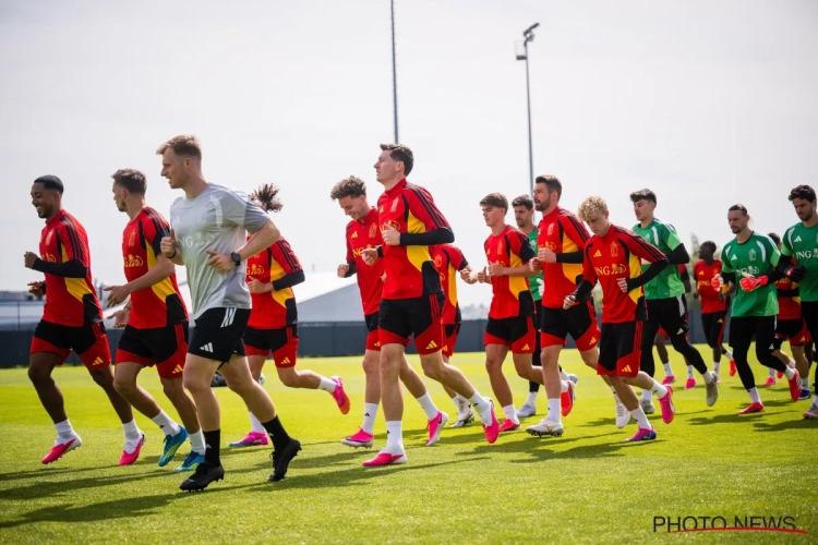 Twee Rode Duivels ontbreken op laatste training voor vertrek naar Kroatië