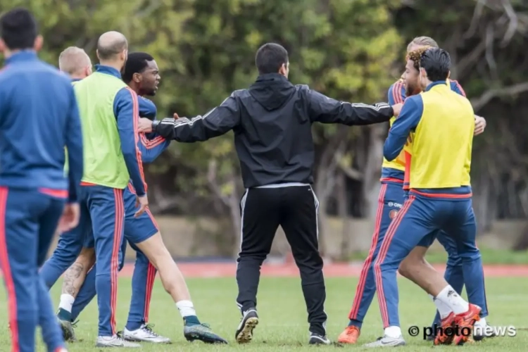 FOTO: Waanzinnig: Feyenoord-ploegmaats slaan en trappen er op los