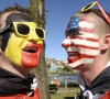 Foto: Opperbeste sfeer voor aftrap België - USA