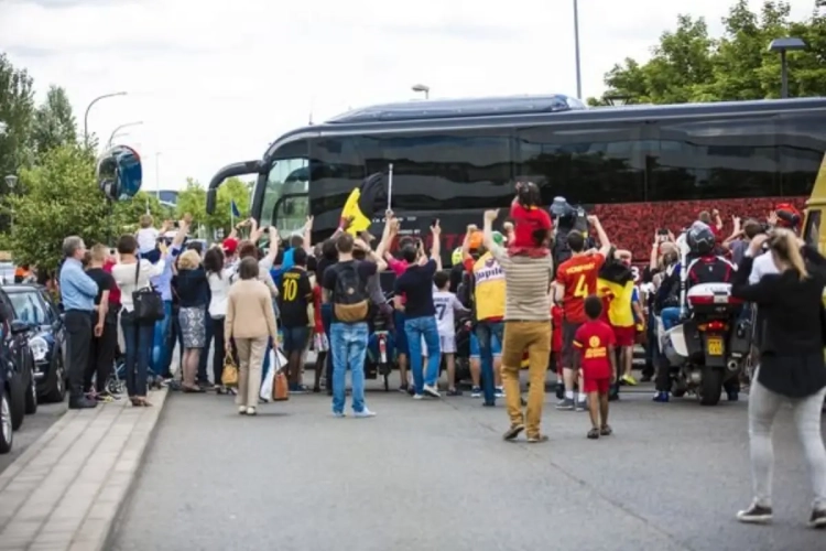 Foto: Rode Duivels warm verwelkomd en ontvangen op paleis